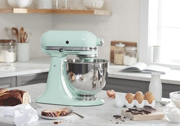 Limited Time deal 22% OFF Stand Mixer with Pouring Shield KSM150PS, Ice Blue - Image 3