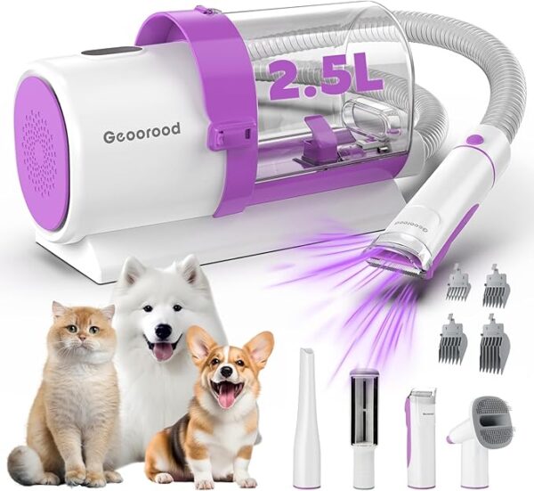 Limited Time deal 60% OFFDog Hair Vacuum & Grooming Kit