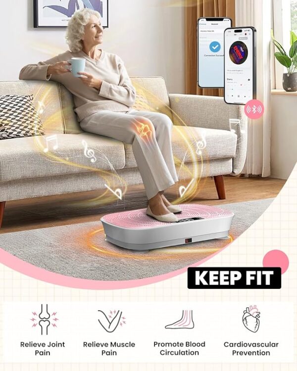 Limited Time deal 32% OFF Vibration Plate Exercise Machine - Bluetooth Music - Image 3