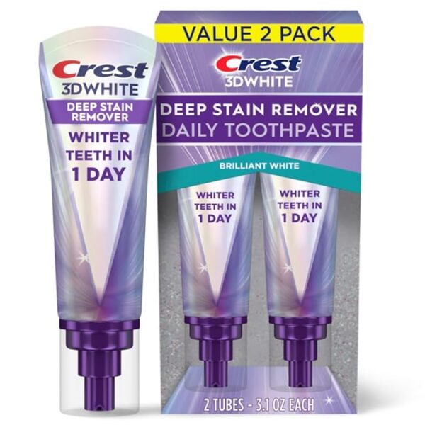 Limited Time deal 24% OFF Crest 3DWhite Brilliance Deep Stain Remover Brilliant White Toothpaste -