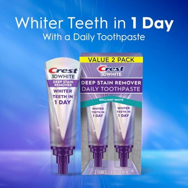 Limited Time deal 24% OFF Crest 3DWhite Brilliance Deep Stain Remover Brilliant White Toothpaste - - Image 2