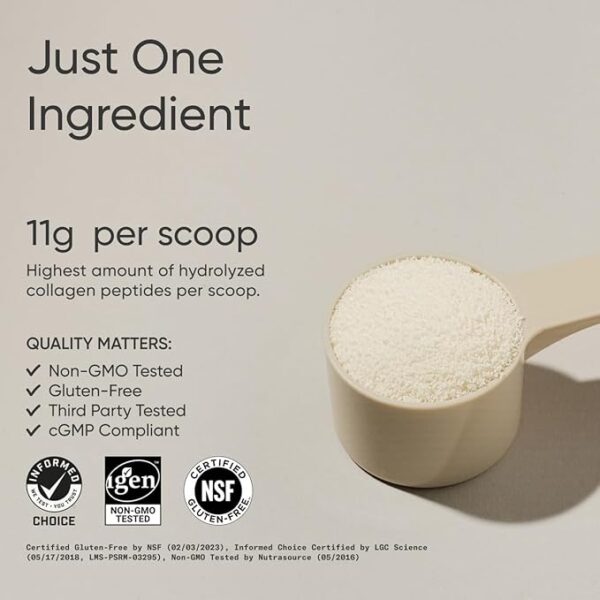 Limited Time deal 38% OFF Sports Research Collagen Peptides - Hydrolyzed Type 1 & 3 Collagen Powder - Image 3
