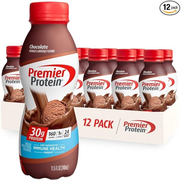 Limited Time deal 20% OFF Premier Protein Shake, Chocolate, 30g Protein