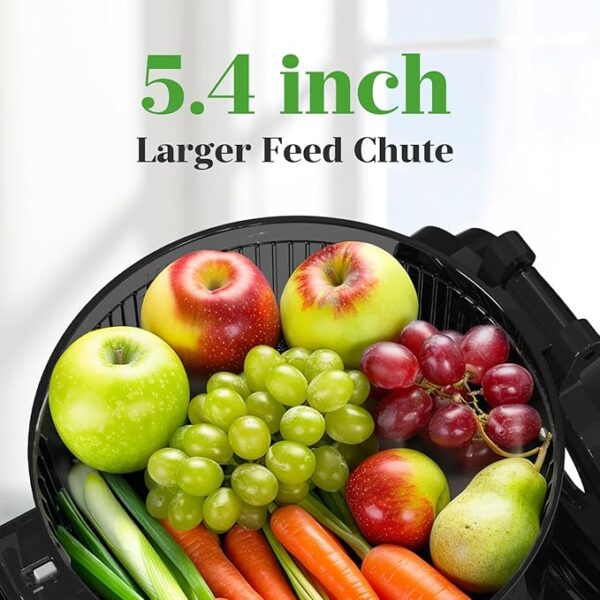 Limited Time deal 50% OFF Cold Press Juicer, 5.4" Wide Feed Chute Juice Extractor Machine - Image 2