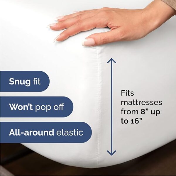 Limited Time deal 49% OFF Queen Size 4 Piece Sheet Set - Comfy Breathable & Cooling Bed Sheet - Image 3