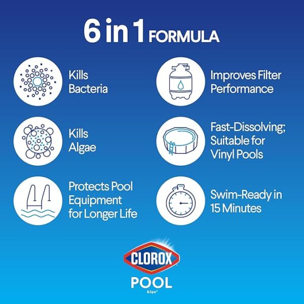 Limited Time deal 13% OFF Clorox® Pool&Spa™ Shock XTRABLUE® Plus, Kills Bacteria & - Image 3
