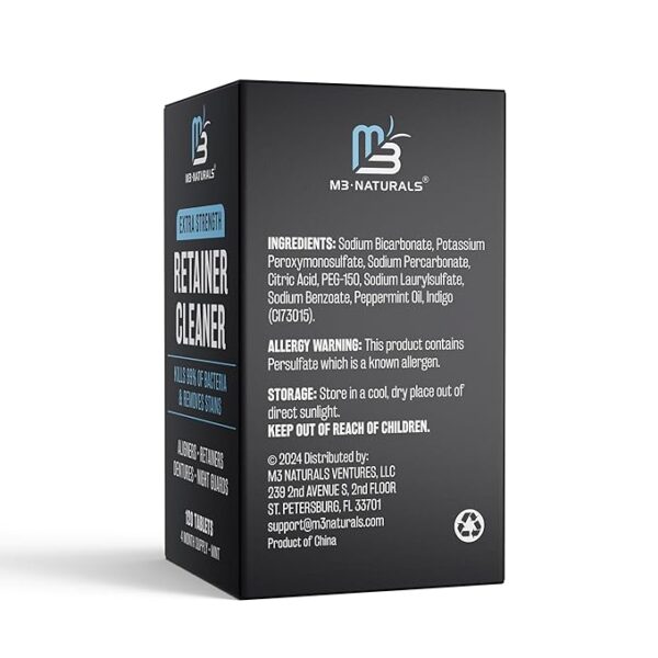 Limited Time deal 20% OFF M3 Naturals Retainer Cleaner Tablets Invisalign Cleaner - Image 2