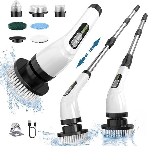 Limited Time deal 23% OFF Electric Spin Scrubber for Cleaning Bathroom: Cordless Powe