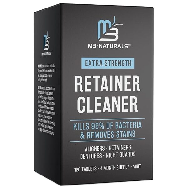 Limited Time deal 20% OFF M3 Naturals Retainer Cleaner Tablets Invisalign Cleaner