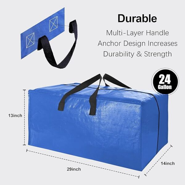 Limited Time deal 15% OFF Heavy Duty Extra Large Moving Bags W/Backpack Straps - Strong Handles - Image 2